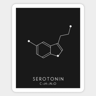 Serotonin Molecular Structure - Black Magnet